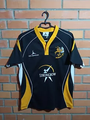 Hornet 7s Jersey Rugby Shirt Black Olorun Trikot Polyester Mens Size M • £36