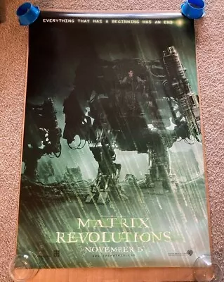 THE MATRIX REVOLUTIONS MOVIE POSTER 2 Sided ORIGINAL MACHINE 27x40 • $9.99