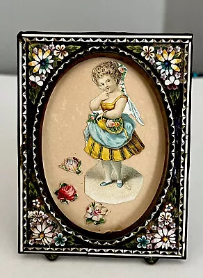 Vintage Italian Small Micro Mosaic Photo Picture Frame • $75