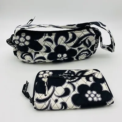 Vera Bradley Day & Night Knot A Shoulder Bag & Wallet Black White 2 In 1 • $29.97