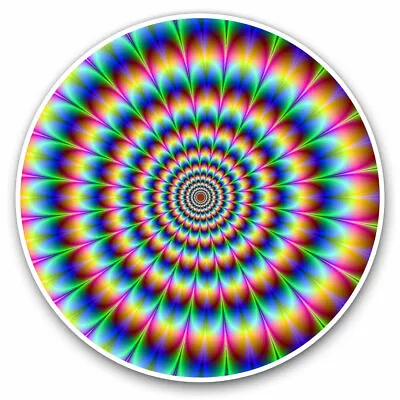 2 X Vinyl Stickers 10cm - Psychedelic Pattern Rainbow Cool Gift #8946 • £3.99