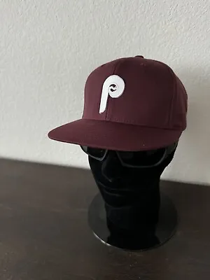 Philadelphia Phillies Retro Throwback Logo Maroon Snapback Hat Cap New 🔔⚾️ • $22