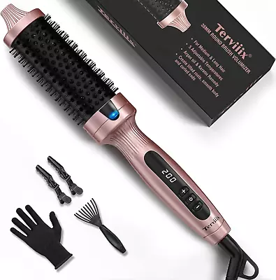 Thermal Brush Ceramic Tourmaline Ionic Curling Iron Brush 38MM Volumizing Hot B • £46.37