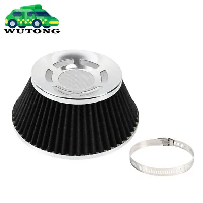 Black 3  76mm High Flow Dry Air Filter Cold Air Intake Air Filter Mushroom Head • $21.99