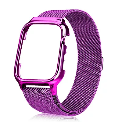 $14.29 • Buy For Apple Watch Series 5 4 3 2 6 Iwatch 40 44 38 Milanese Metal Strap Band +case