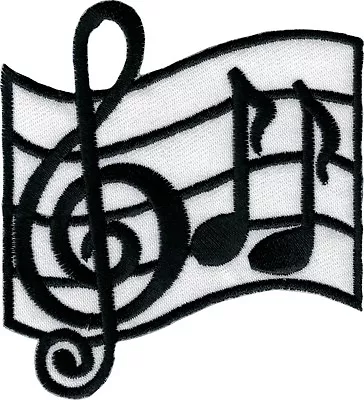 Patch - Music Notes Scale Treble Clef Band Musician Embroidered Iron On #110038 • $6.99