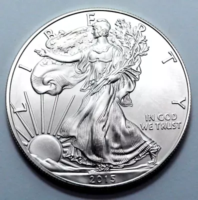 2015 American Silver Eagle Dollar 1 Oz 999 Silver Coin UNC  No Reserve $ • $1