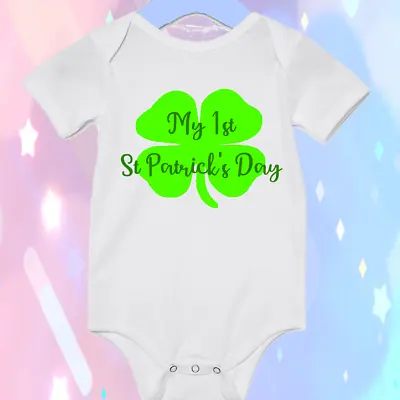 $13.43 • Buy Baby 1st  St Patricks Day Bodysuit Vest Outfit Irish Boy Gift Photoshoot Party