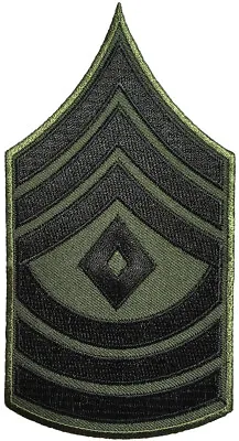 1st Sergeant E-8 Chevrons Rank US Army Military Uniform Sewing Iron On Patch OD • $6.78