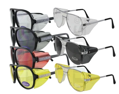 £16.54 • Buy Titus Retro Aviator Safety Glasses Shooting Motorcycle Eye Protection ANSI Z87