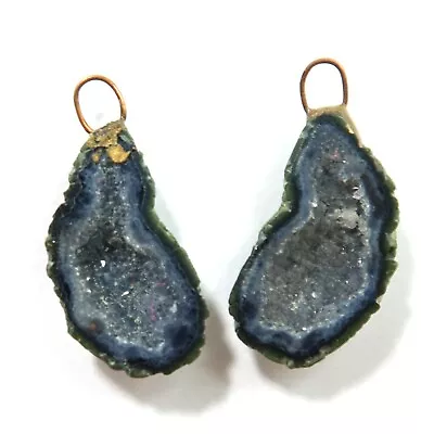 Distressed Tabasco - Tiny Mexican Geode Polished Halves With Ring  TABD88 • $18.60