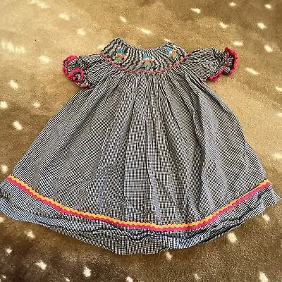 Dibble Dabble Smocked Halloween / Thanksgiving Dress - 18m - Scarecrows • $12