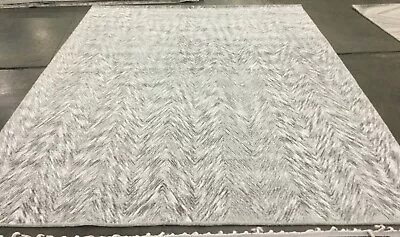 GREY / IVORY 8' X 10' Back Stain Rug Reduced Price 1172658703 SOH175F-8 • $224