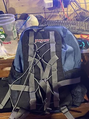 Vintage Jansport Couloir Blue Hiking Daypack W/ Camelbak Stoaway • $16.91