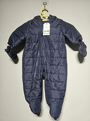 Next All In One Baby Navy Pram Suit Size 3 To 6 Months • £12.99