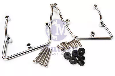 Mutazu Universal Rigid Motorcycle Hard Saddlebag Mounting Support Brackets  • $48