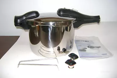 Revere 18/10 Stainless Steel 6-Qt Pressure Cooker With Steamer Basket  • $15