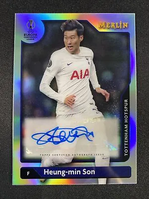 HEUNG-MIN SON 2021 Topps Merlin Chrome Refractor Auto Tottenham Autograph * Rh • $139