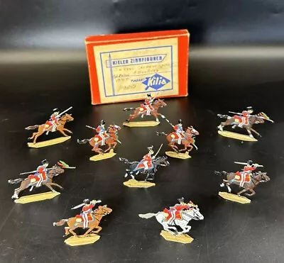 Vintage Tin Flats Saxons Chevaulegers Attacking 1813 - 15 With Box P3551 Kieler • $69.95