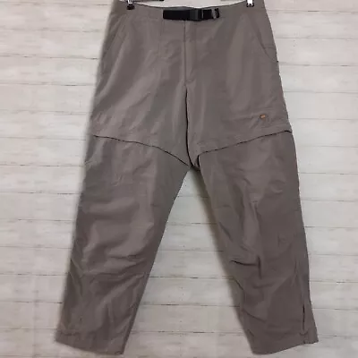 Mountain HardWear Mens Convertible Zip Off Nylon Hiking Pants Belt Tan M (34X30) • $23.97