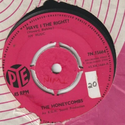 Honeycombs Have I The Right Pye 7N.15664   EX- Sticker Joe Meek • £1.50