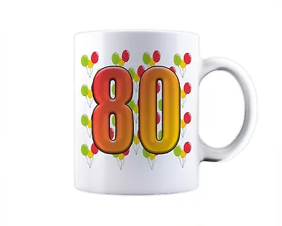 80th Birthday Mug Gift Coffee Tea Cup Eighty 80 Birth Day Present For Him Her • £8.95