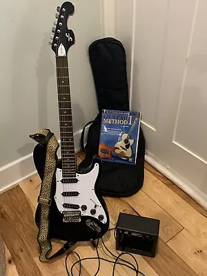 $46 • Buy First Act ME1959 Electric Guitar Black White 6 String 22 Frets