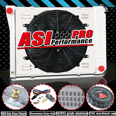 ASI 3 ROW Aluminum Radiator Shroud Fan For 1968-74 Chevy Nova 75-87 EL Camino • $269