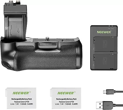 Neewer BG-E8 Replacement Battery Grip For Canon EOS 550D 600D 650D 700D Rebel T2 • $87.20
