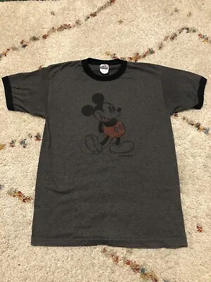 Vintage Mickey Mouse Ringer T Shirt AAA Men’s Large Disney 90’s Made In USA • $18