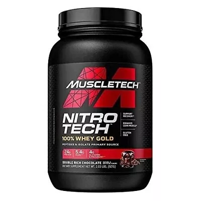 Whey Protein Powder | MuscleTech Nitro-Tech Whey Gold Protein Powder Chocolate • $20.06