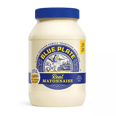 Blue Plate Real Mayonnaise 30-Ounce Jar Homestyle Mayo For Chicken Salad To • $7.43