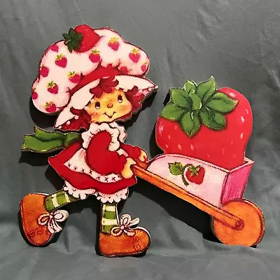 Vintage Style Strawberry Shortcake Wooden Plaque Vintage • $15