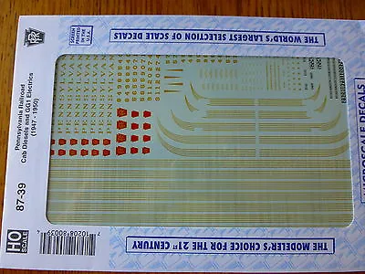 Microscale Decal HO #87-39 Pennsylvania Railroad - PRR -- 5-Stripe Scheme For E • $7.50