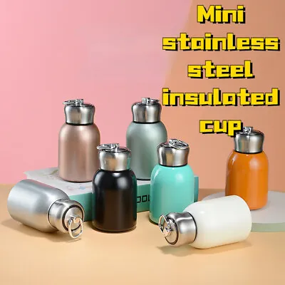 Mini Thermos Cup Travel Drink Mug Coffee Cup Small Stainless Steel Vacuum Flask • £10.94