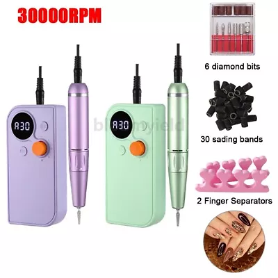 30000RPM Electric Nail Drill Machine Pedicure Manicure Art E File Drill Bits Set • $46.99