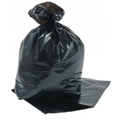 100X Heavy Duty Compactor Sack Bin Bags Black Liners For Disposing Trash UK MADE • £21.95