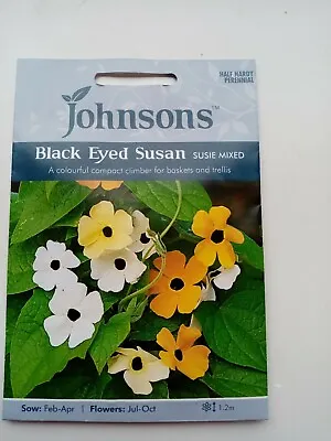 £3.25 • Buy Black Eyed Susan Susie Mixed Seeds By Johnsons  25 Seeds Half Hardy Perennial 