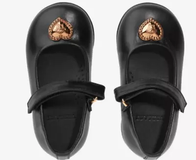 New Young Versace Girls BACK TO SCHOOL Black Shoe EU 21 UK 4.5 US 5.5 $372 • $215