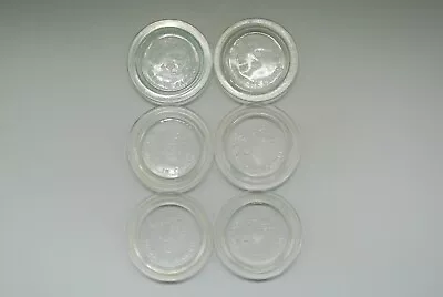 Improved Gem Mason Jar Lids Lot Of 6 Vintage Canning Glass 3 Inch Made In Canada • $19.99