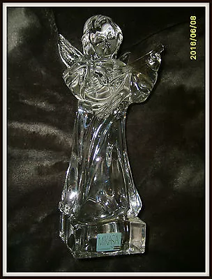 Mikasa Angel With Mandolin Candle Holder Figurine Crystal - Germany 8.5  Tall  • $32.99