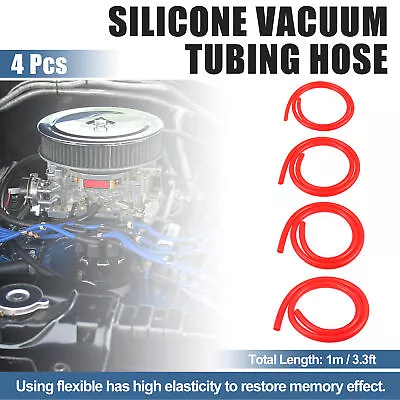 Silicone Vacuum Tubing Hose  5/32  1/4  5/16  3/8  ID 130PSI Max Pressure Red • $18.80
