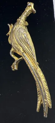 Gold Tone Peacock Brooch Vintage • $9.99