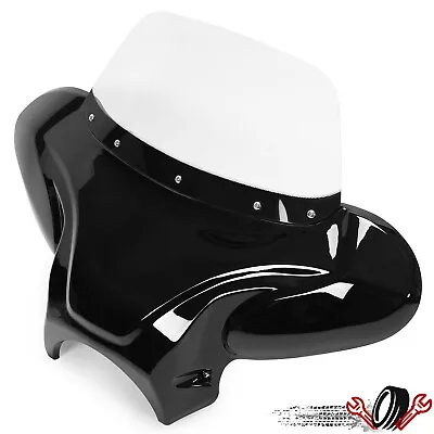 Universal Motorcycle Fairing Batwing Windshield W/Bracket For Harley Yamaha • $138.99