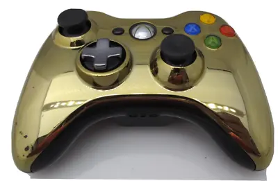 $60 • Buy Microsoft Xbox 360 Limited Edition CP3O Chrome Gold Wireless Controller OEM