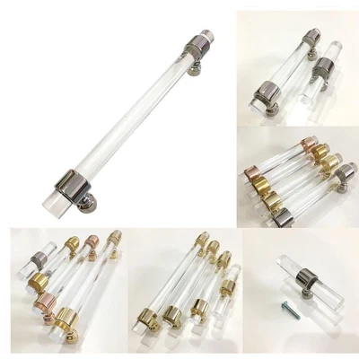£4.43 • Buy Acrylic Drawer Doors Kitchen Cupboard Handle Pull 80-192mm Knob Pull,  Bar