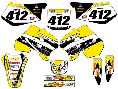 1996-1998 RM 125 13 FLY Yellow Senge Graphics Kit Compatible With Suzuki • $159.99