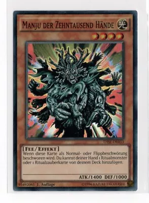 Yugioh GERMAN Manju Of The Ten Thousand Hands THSF-EN033 DE033 Super 1st ED LP • $1.85