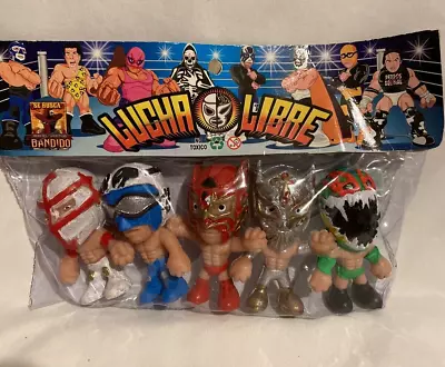 LUCHA LIBRE SET Luchadores Cabezones 3    Action Figures Mexican Toys Set # 20 • $19.99