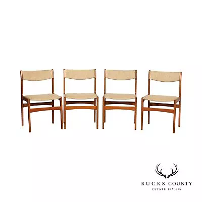 Danish Modern Set Of Four Teak Dining Side Chairs • $1295